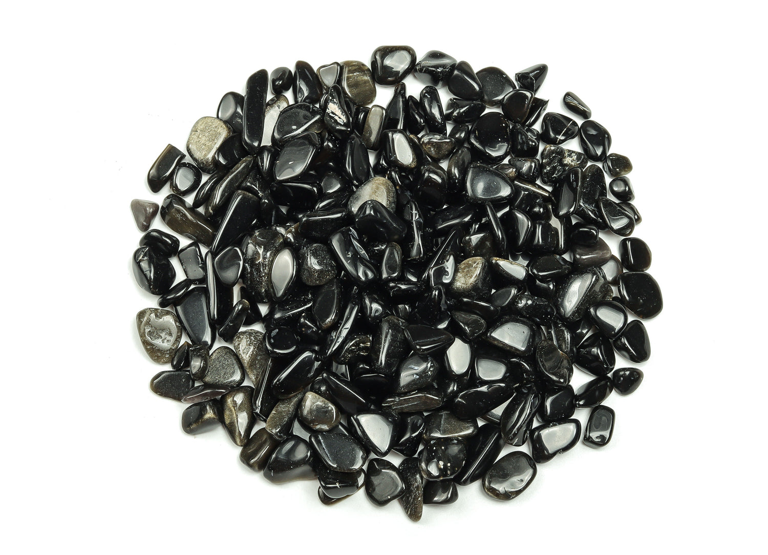 Trozo de Obsidiana con Brillo Dorado - Piedra Semipulida - a Granel - 7-12mm - CP1060