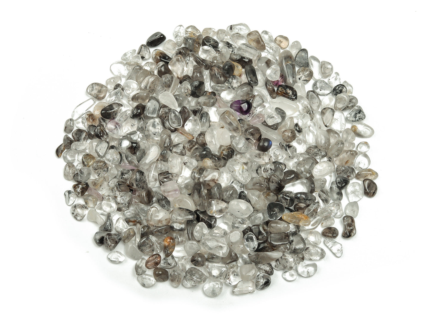 Éclats de cristal de diamant Herkimer ?€? Éclats de pierres précieuses ?€? Éclats de cristal semi-polis - Cristal en vrac - 7-12 mm - CP1100