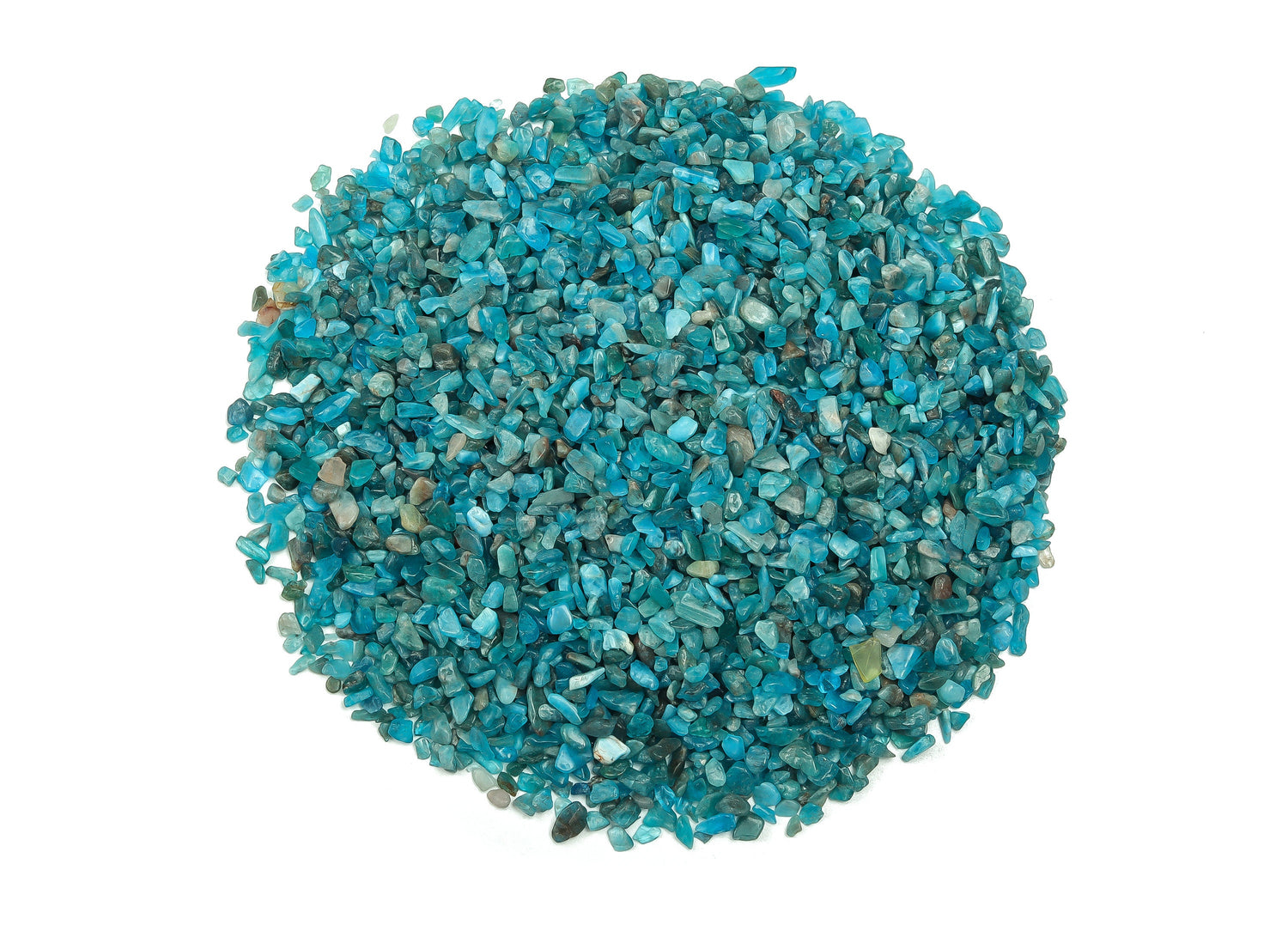 Éclats d'apatite bleue ?€? Éclats de pierres précieuses ?€? Éclats de cristal semi-polis - Cristal en vrac - 2-6 mm - CP1132