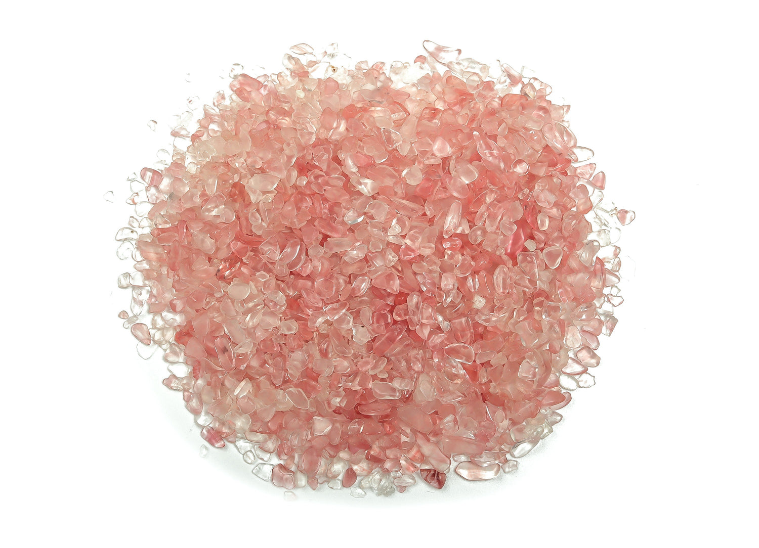 Chips de Cuarzo Cereza - Piedra Semipulida - A Granel - 2-6mm - CP1150