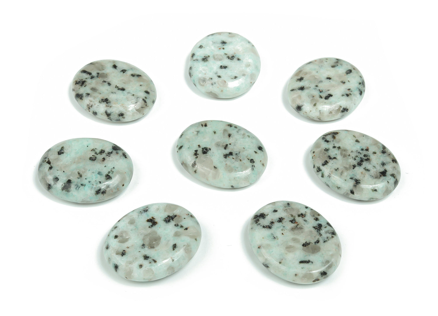 Kiwi Jasper flat gemstone slab from GemstoneGO, showing green and brown patterned crystal with smooth polished surface.