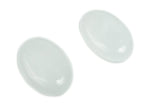 Clear Quartz palm gemstone spa stone, 60x40mm, from GemstoneGO, showing polished, smooth surface and natural crystal clarity.