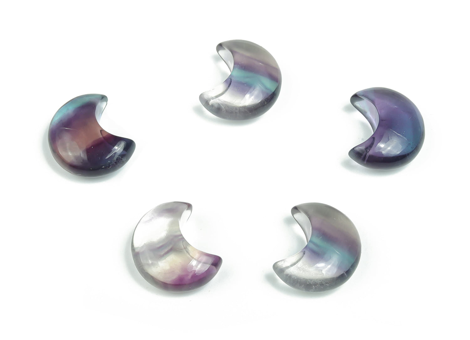 Fluorite Gemstone Moon - 16mm - MO1082
