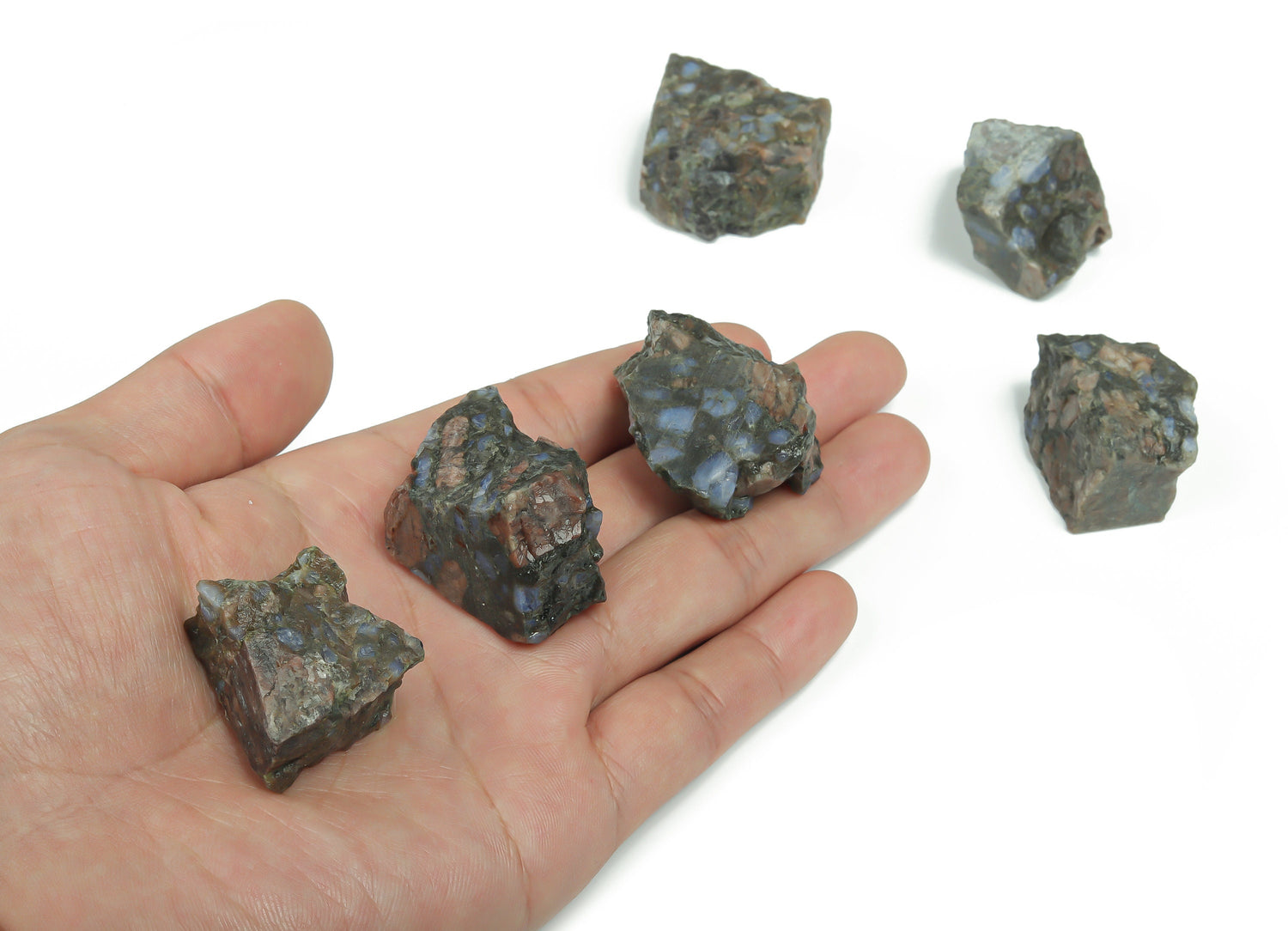 Raw Que Sera Gemstone - Blue Liberite Stone - RA1047