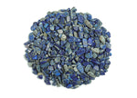 Lapis Lazuli crystal chips, semi-tumbled stones in 7-12mm, from GemstoneGO, natural deep blue with gold flecks, bulk lot