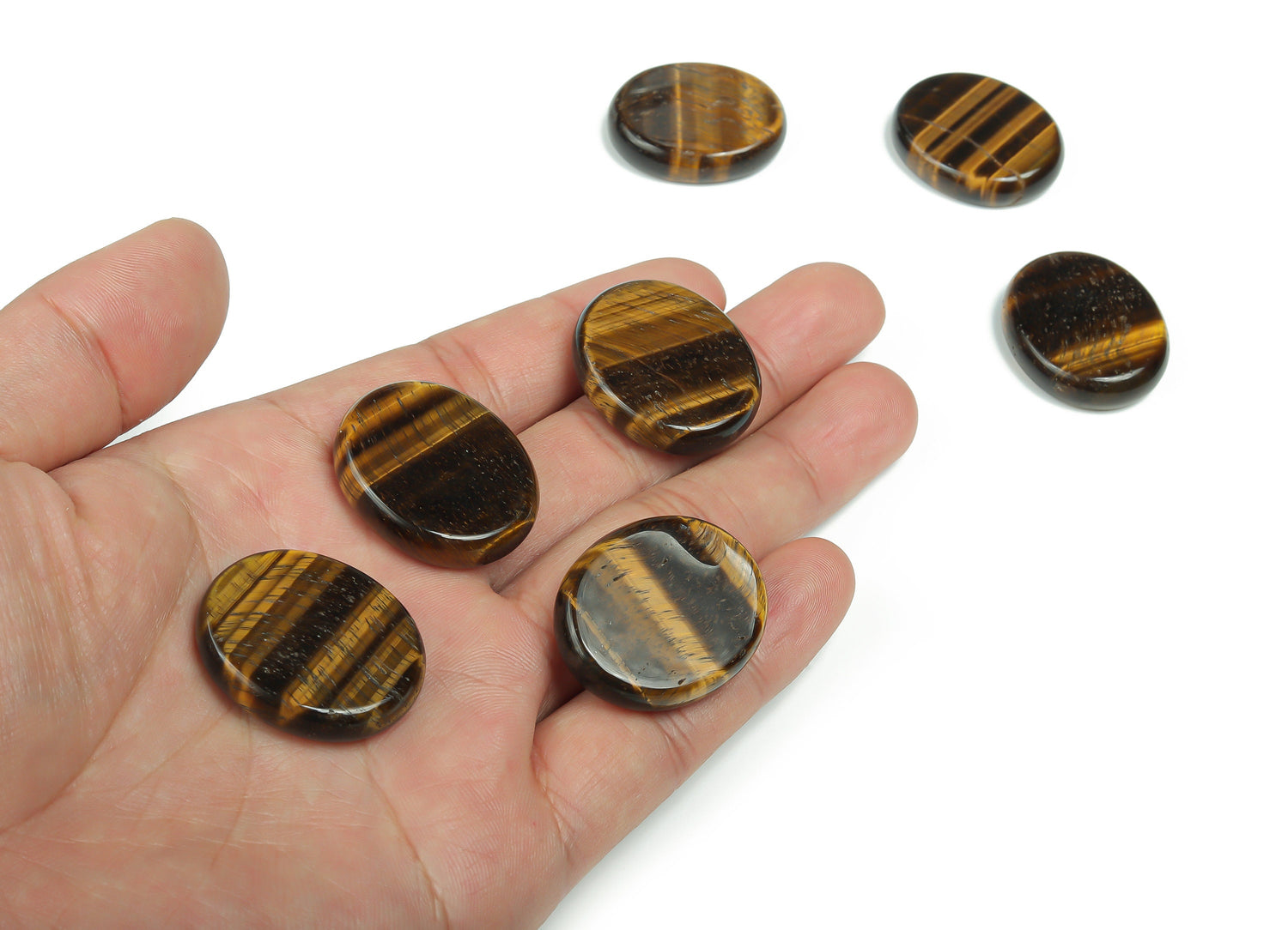 Tiger Eye Flat Gemstone - Slab Crystal - 30x25x7 - FL1032