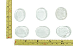 Clear Quartz flat gemstone slab from GemstoneGO, showing a 30x25x7 cm polished crystal with natural transparency and smooth edges.