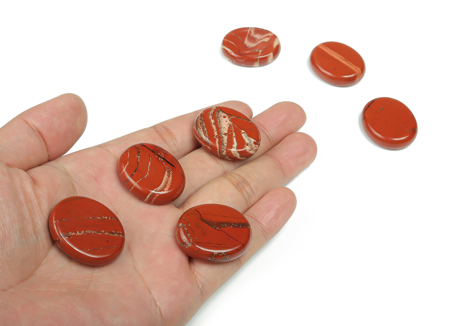 Red Jasper Flat Gemstone - Slab Crystal - 30x25x7 - FL1036