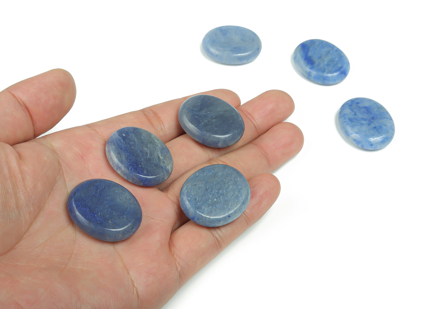 Blue Aventurine Flat Gemstone - Slab Crystal - 30x25x7 - FL1046