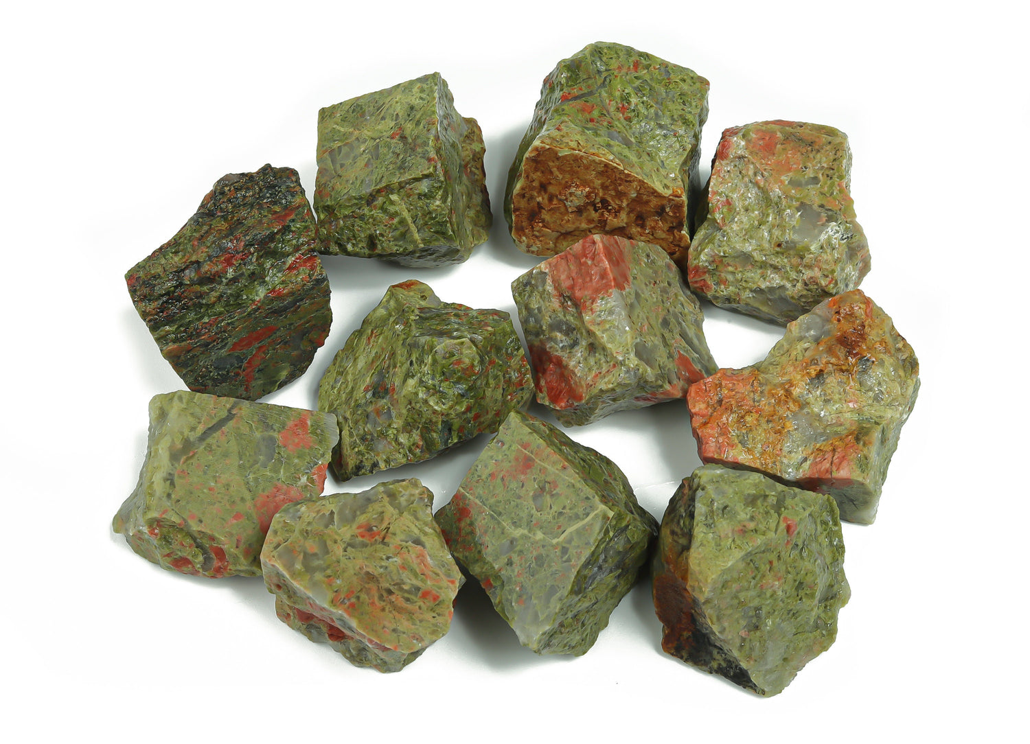 Pierre d'unakite brute - Pierre de guérison - Cristal brut naturel - Cristal de poche - Pierre pour la création de bijoux ?€? RA1048