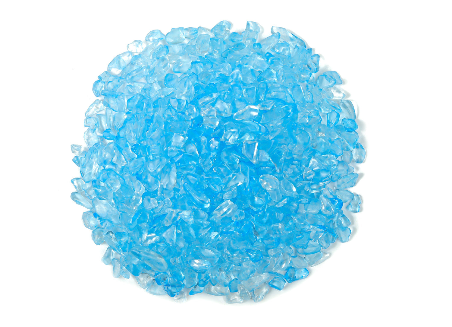 Blue Aura Quartz Crystal Chips - Semi Tumbled Stone - Bulk - 5-8mm - CP1107