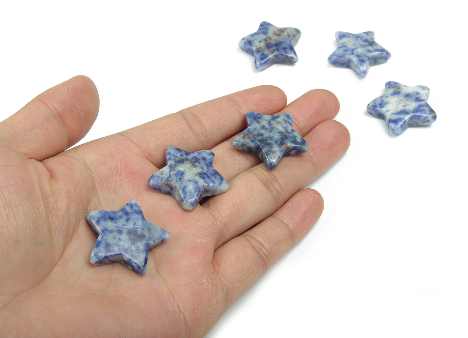 Blue Spot Jasper Star Gemstone - 30mm - ST1034