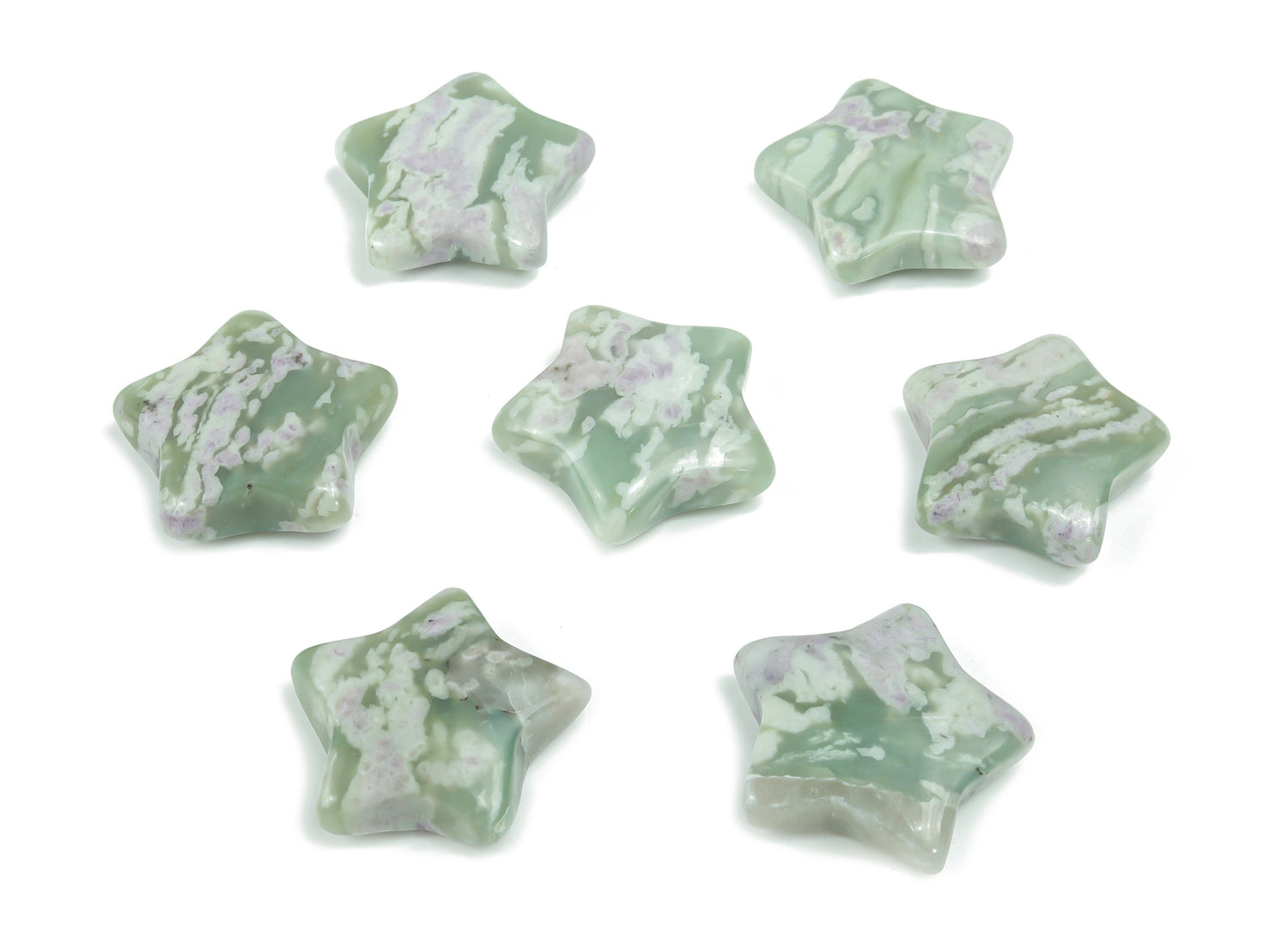 Peace Jade Star Gemstone - 30mm - ST1039