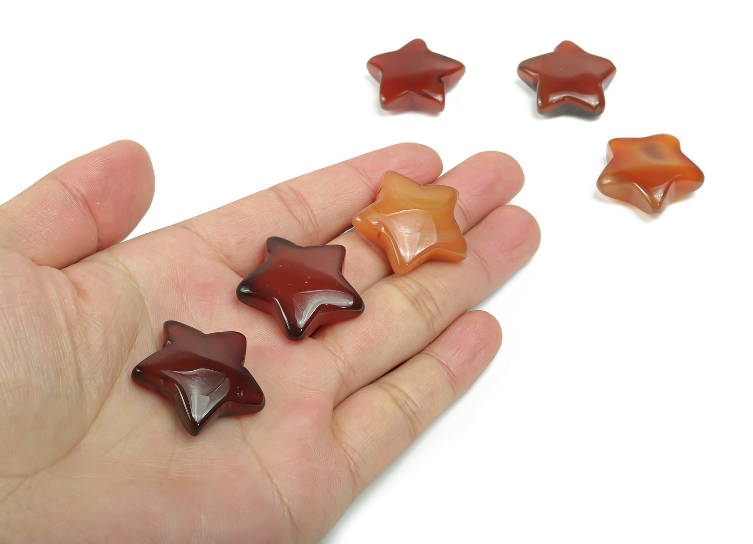 Carnelian Star Gemstone - 30mm - ST1033