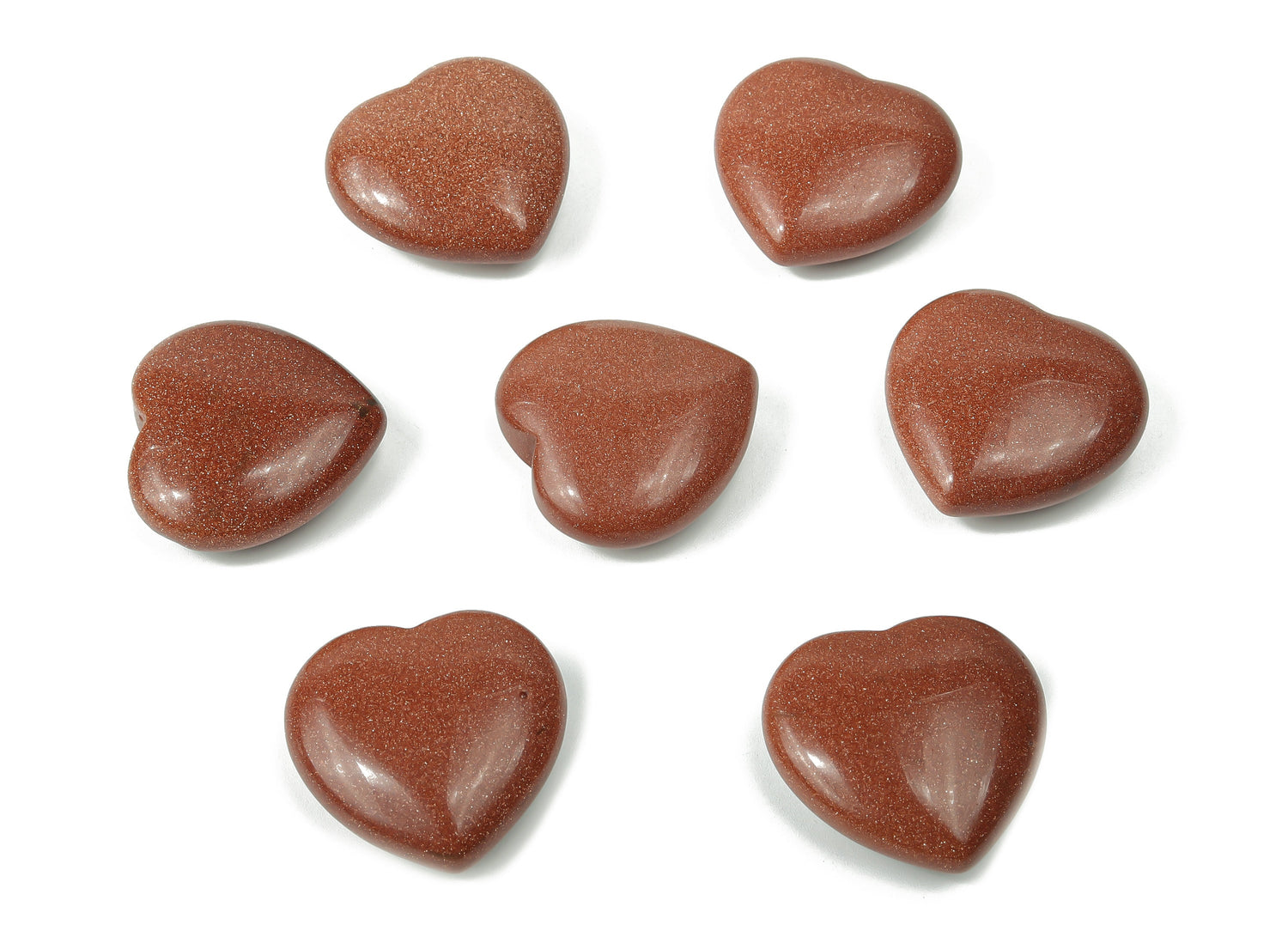 Goldstone Heart Gemstone - 30mm - HE1195