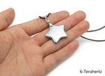 Terahertz crystal necklace with cord, featuring a healing gemstone pendant from GemstoneGO on a simple cord chain.