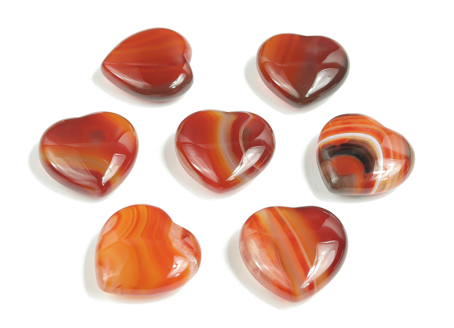 Carnelian Heart Gemstone - 30mm - HE1196
