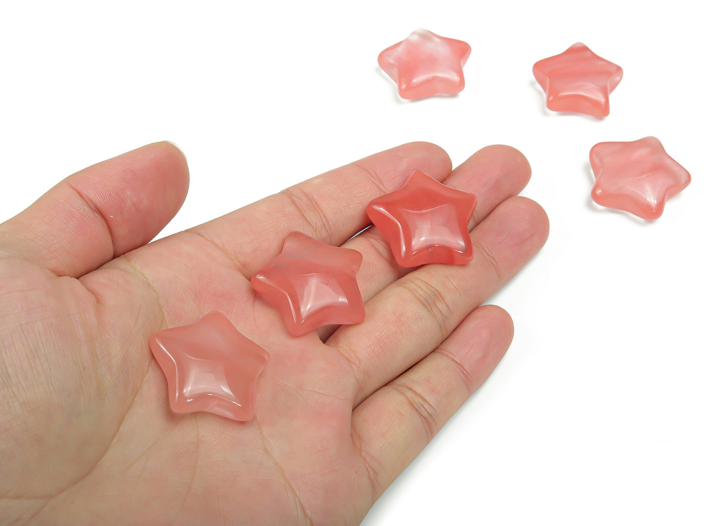 Cherry Quartz Star Gemstone - 30mm - ST1032
