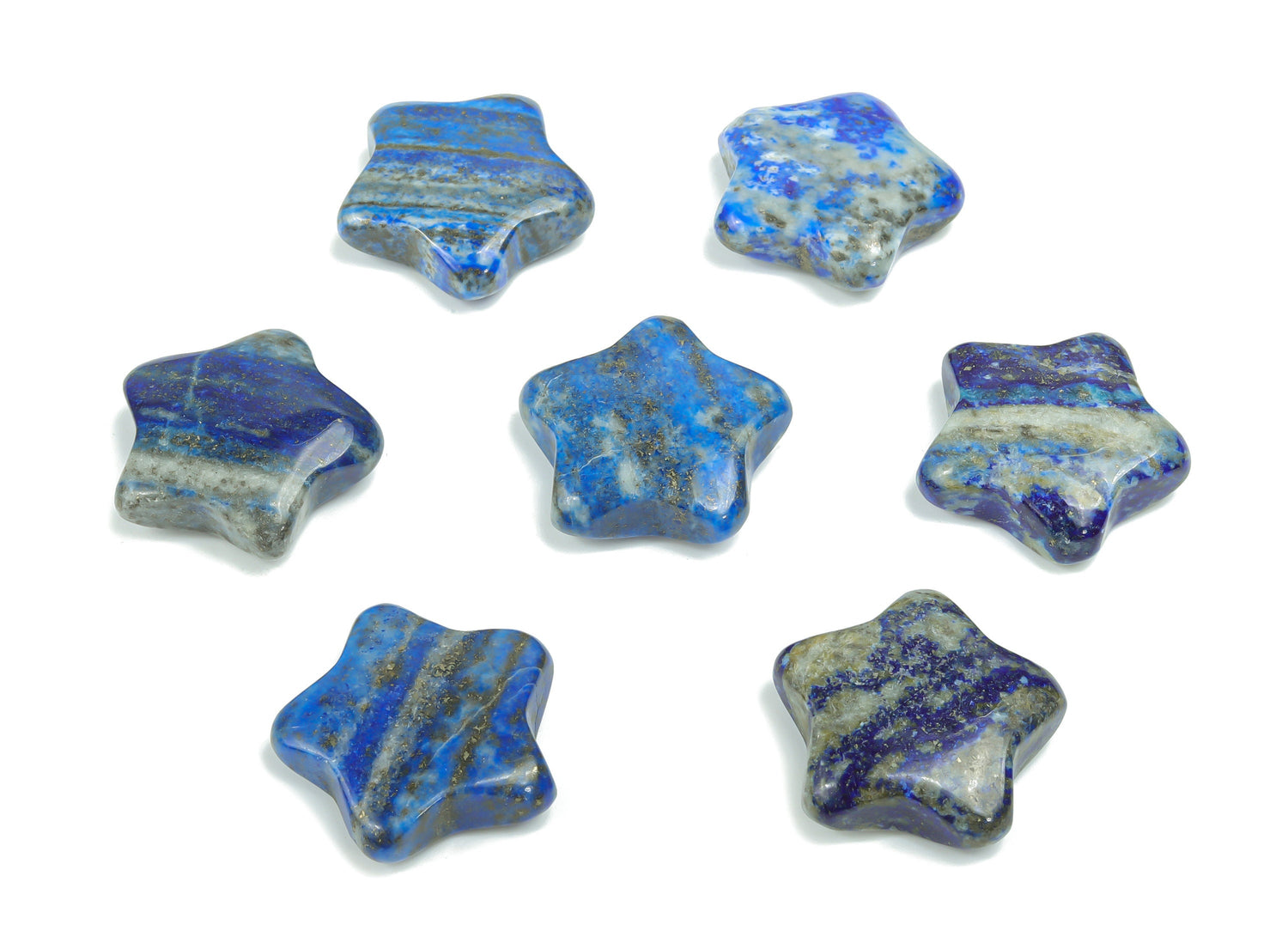 Pierre précieuse en lapis-lazuli en forme d'étoile ?€? Étoile sculptée ?€? Pierre naturelle ?€? Cristal de guérison ?€? 3 cm ?€? ST1041