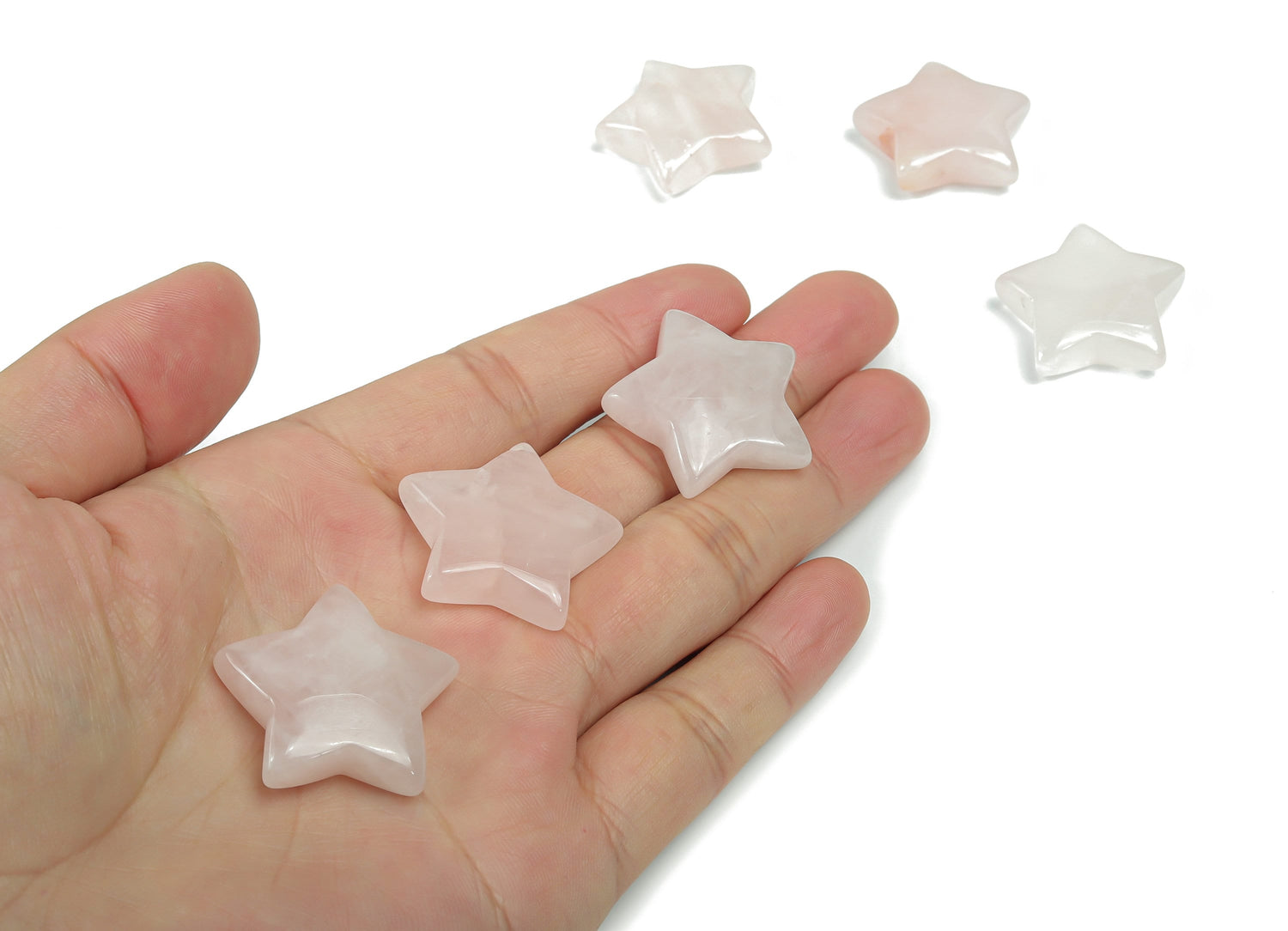 Rose Quartz Star Gemstone - 30mm - ST1035