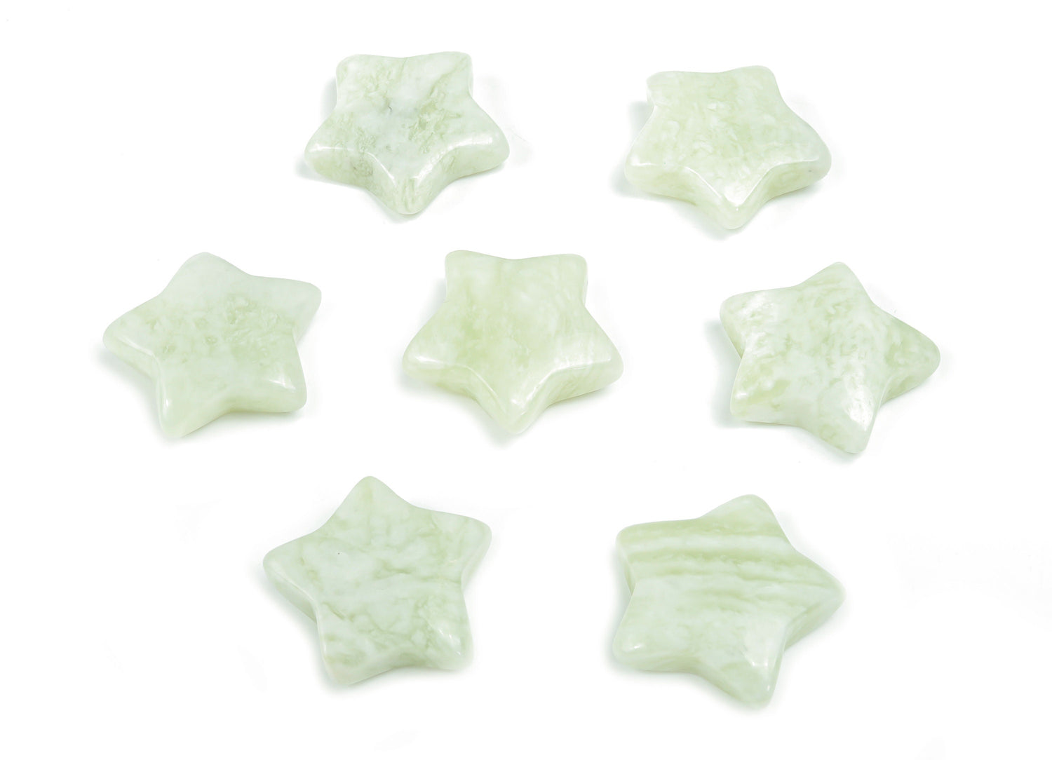 New Jade Star Gemstone - 30mm - ST1046