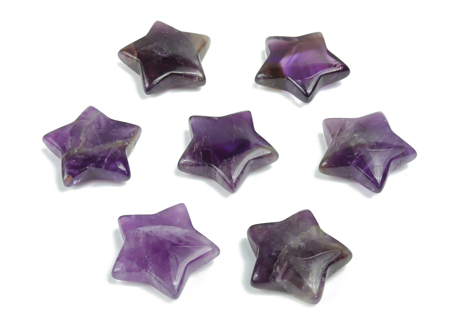 Amethyst Star Gemstone - 30mm - ST1042