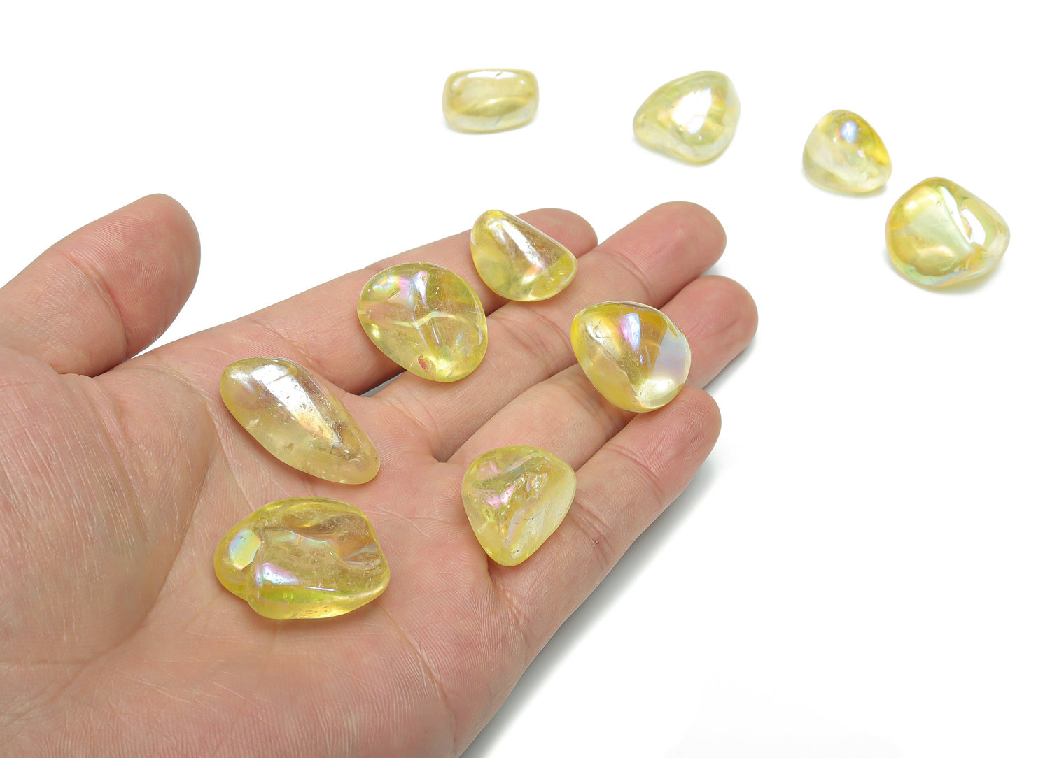 Yellow Aura Quartz Tumbled - TU1159
