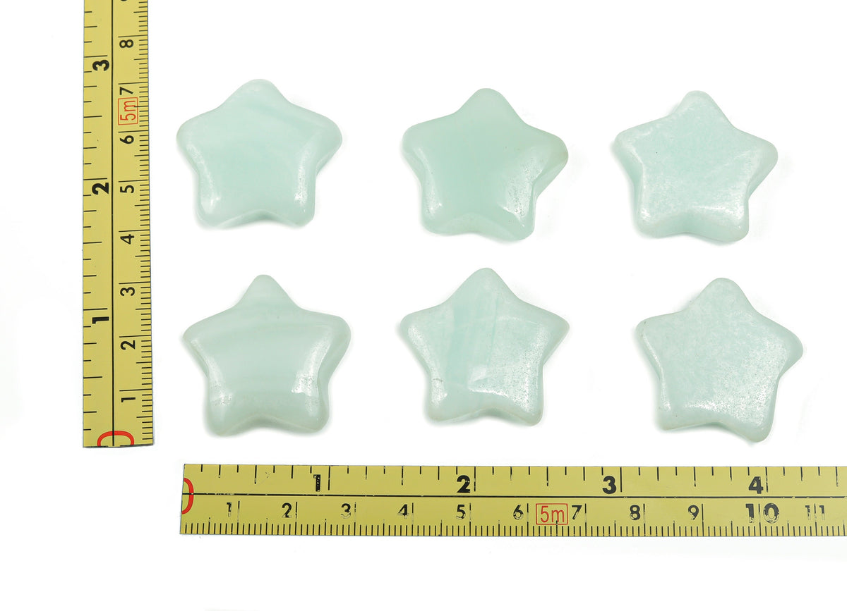 Amazonite star gemstone pendant, 30mm, from GemstoneGO showcasing a polished blue-green star-shaped stone.