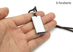 Terahertz crystal gemstone necklace with cord, featuring a healing gemstone pendant from GemstoneGO.