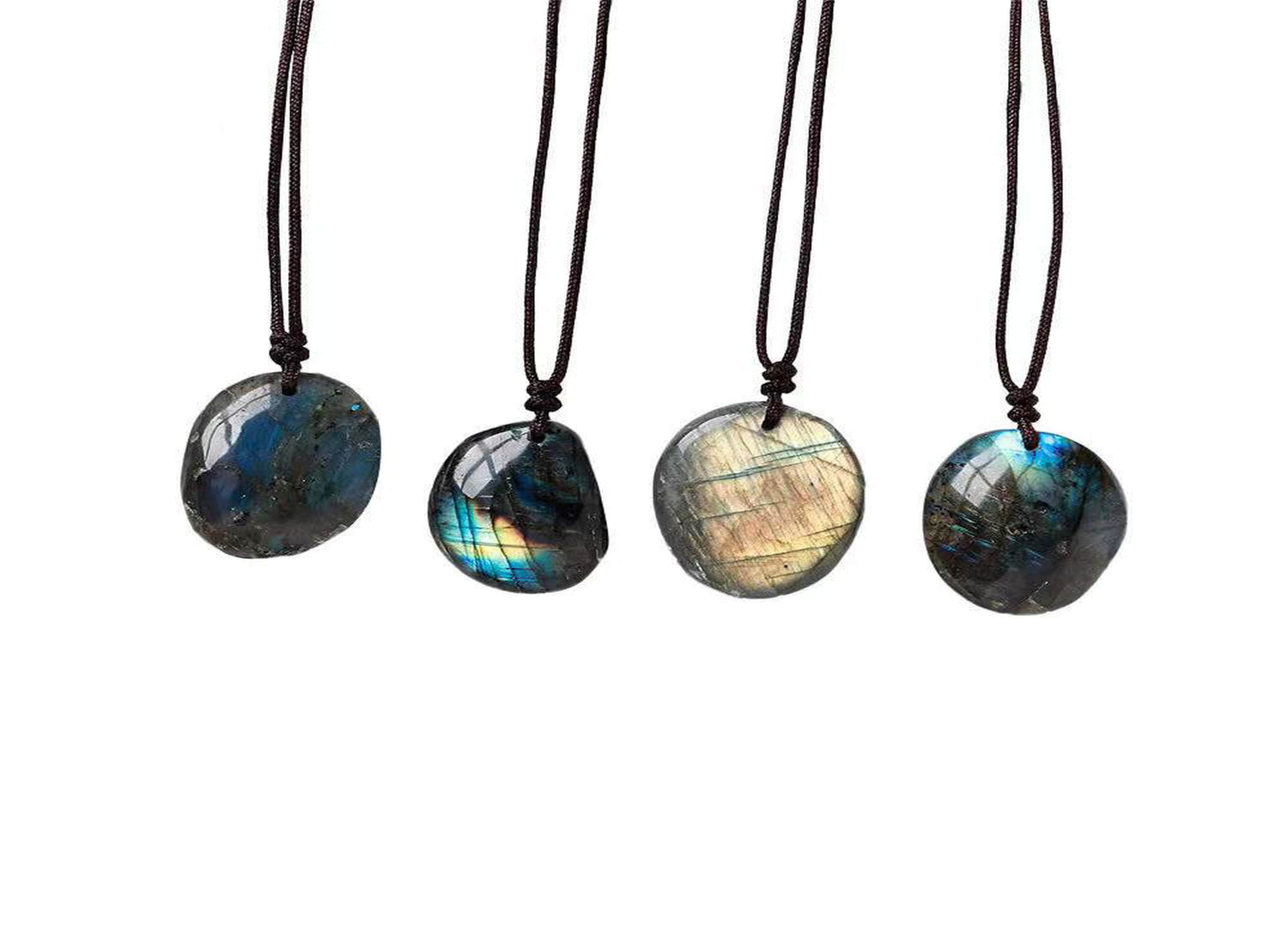 Labradorite Crystal Necklace - Cord Necklace - Gifts - NC1022