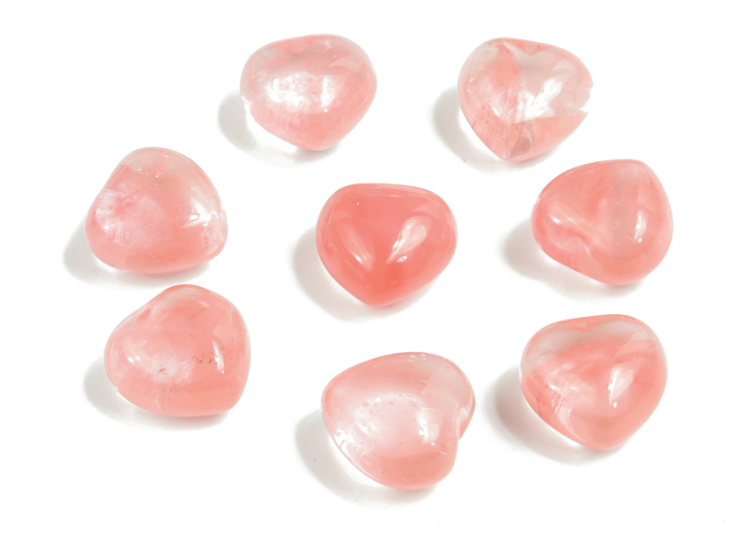 Cuarzo cereza con forma de corazón - Corazón hinchado - 15x15x9mm - HE1036
