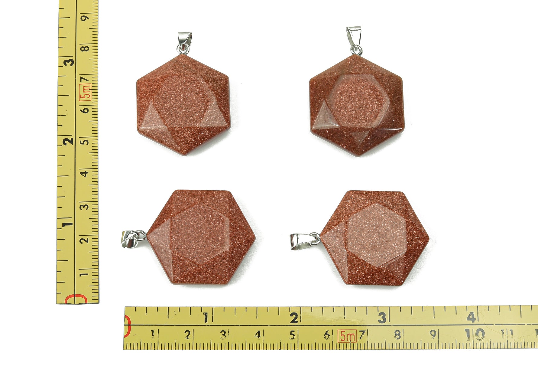 Goldstone Star Merkaba crystal pendant from GemstoneGO, featuring a goldstone star shape suitable for jewelry making.