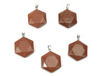 Goldstone Star Merkaba crystal pendant from GemstoneGO, featuring a sparkling goldstone star-shaped gemstone for jewelry making.