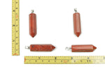 Red Jasper point crystal pendant from GemstoneGO, featuring a polished red Jasper stone for jewelry making.