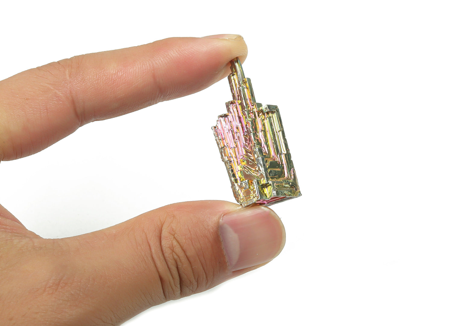 Cristal de bismuth ?€? Minerai de bismuth arc-en-ciel brut - Pierre de guérison - Cristal de méditation ?€? RA1103