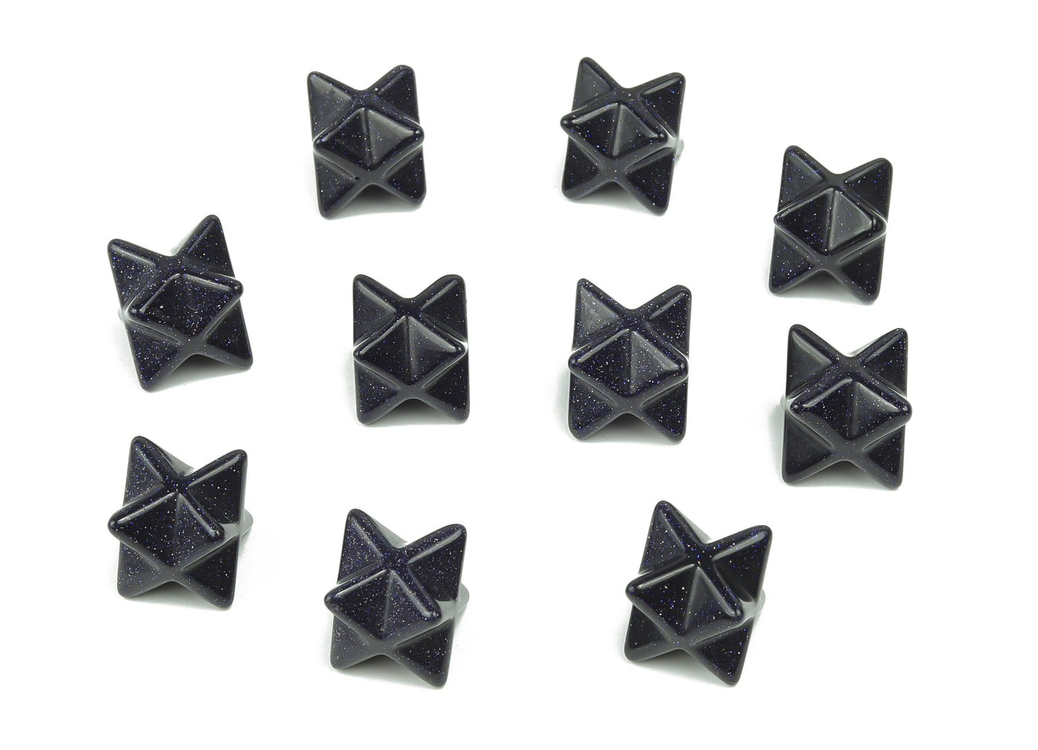 Cristal Estrella Merkaba de Goldstone Azul - Sanación Reiki - 13mm - ME1018