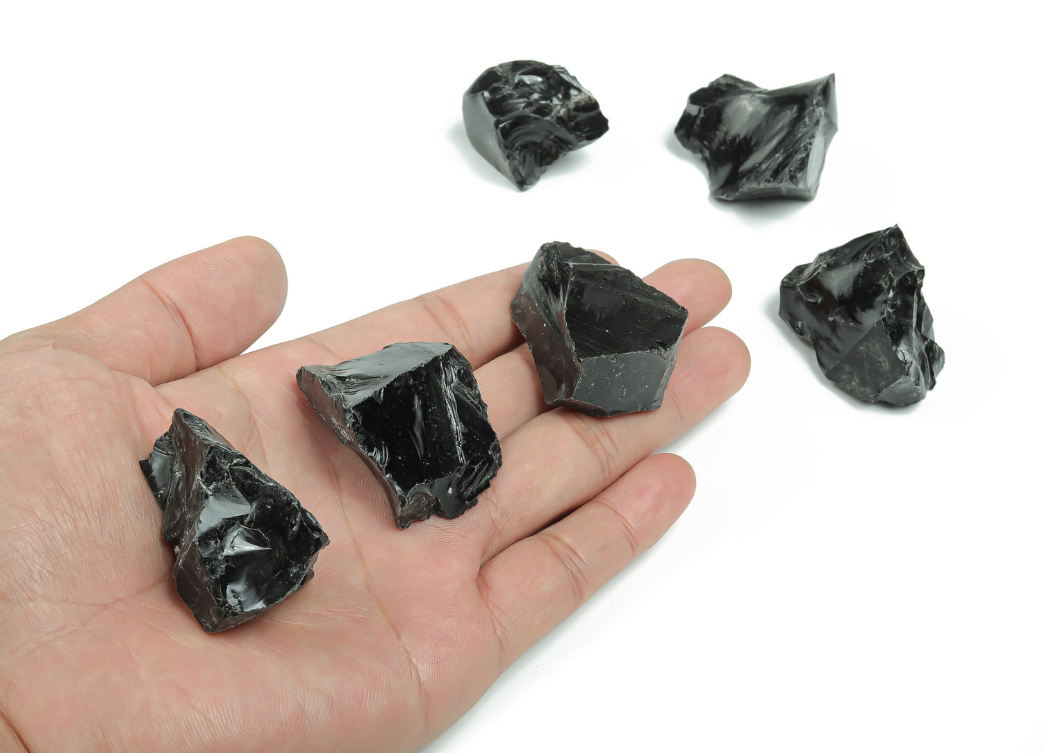 Gema de obsidiana en bruto - Obsidiana negra - RA1044