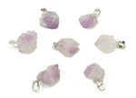 Amethyst cluster crystal pendant from GemstoneGO, showcasing a purple gemstone with natural crystal formations for jewelry making.