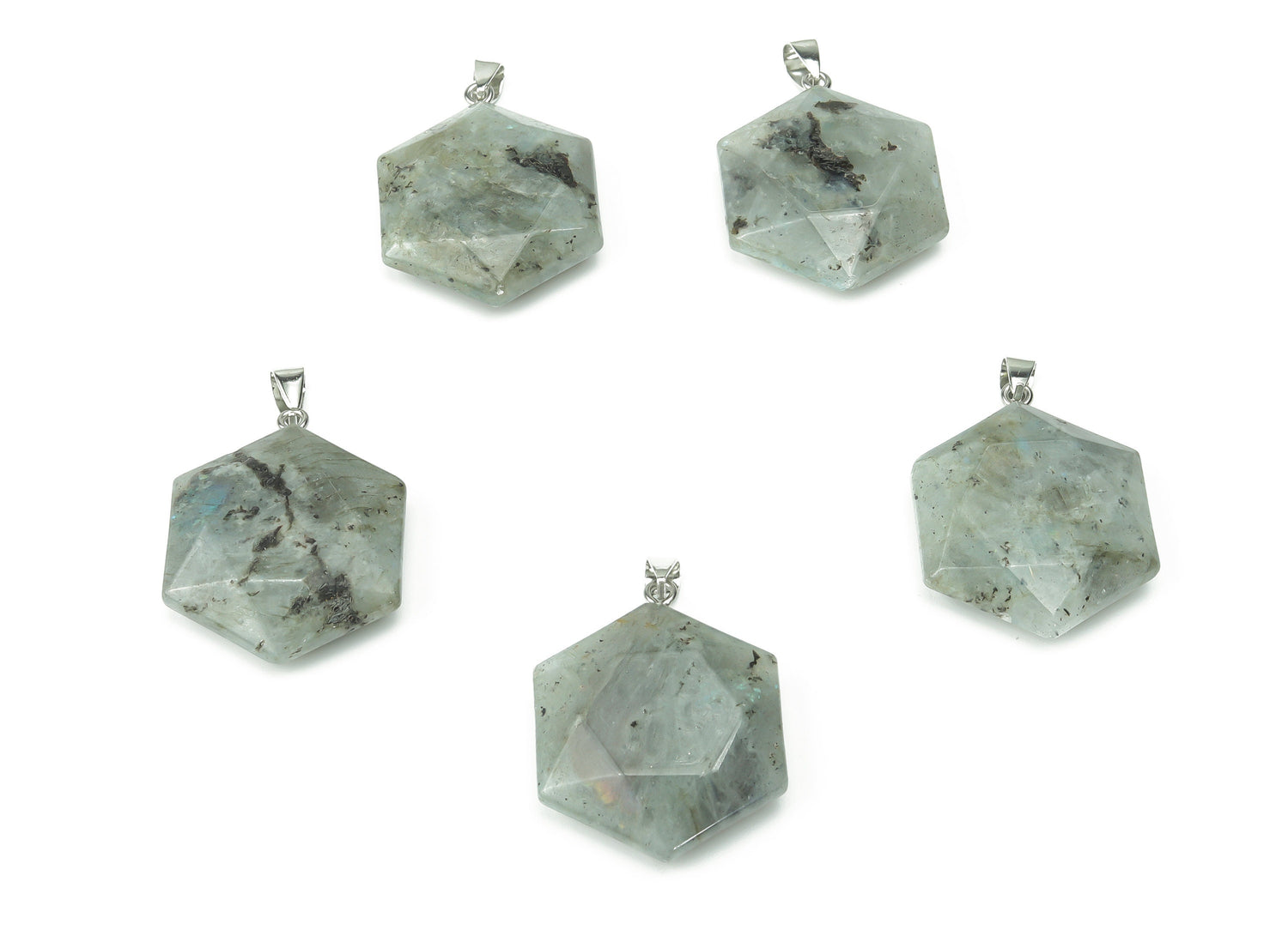 Labradorite Star Merkaba Crystal Pendant - Jewelry Making Supplies - NC1059