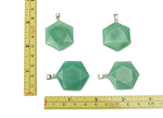 Aventurine star Merkaba pendant from GemstoneGO, gemstone jewelry making supply featuring a green aventurine star-shaped charm.