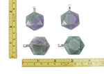 Fluorite Star Merkaba crystal pendant from GemstoneGO, showcasing a colorful gemstone with star and merkaba shapes for jewelry making.