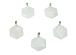 Clear Quartz Star Merkaba crystal pendant from GemstoneGO, featuring a polished star-shaped pendant for jewelry making.