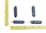 Lapis Lazuli point crystal pendant from GemstoneGO, featuring deep blue gemstone with gold flecks, ideal for jewelry making.