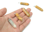 Crazy Lace Agate point crystal pendant from GemstoneGO, showcasing vibrant, detailed banding for jewelry making supplies.