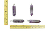 Amethyst point crystal pendant from GemstoneGO, showcasing a purple gemstone with natural crystal points for jewelry making.