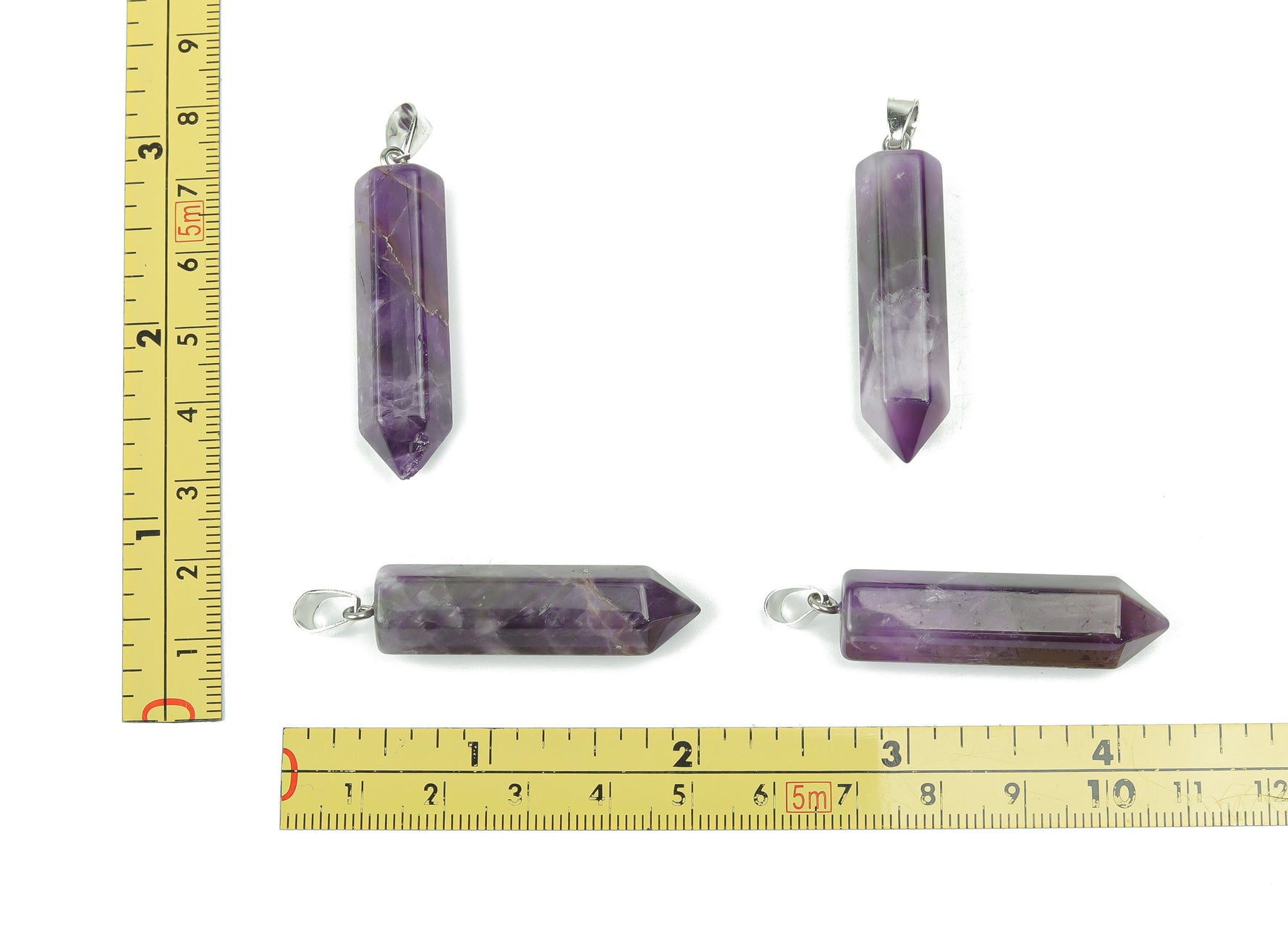 Amethyst point crystal pendant from GemstoneGO, showcasing a purple gemstone with natural crystal points for jewelry making.