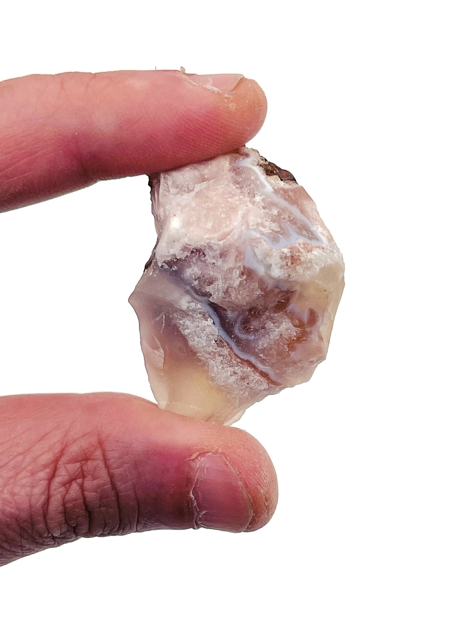 Raw Flower Agate Gemstone - Cherry Blossom - RA1051