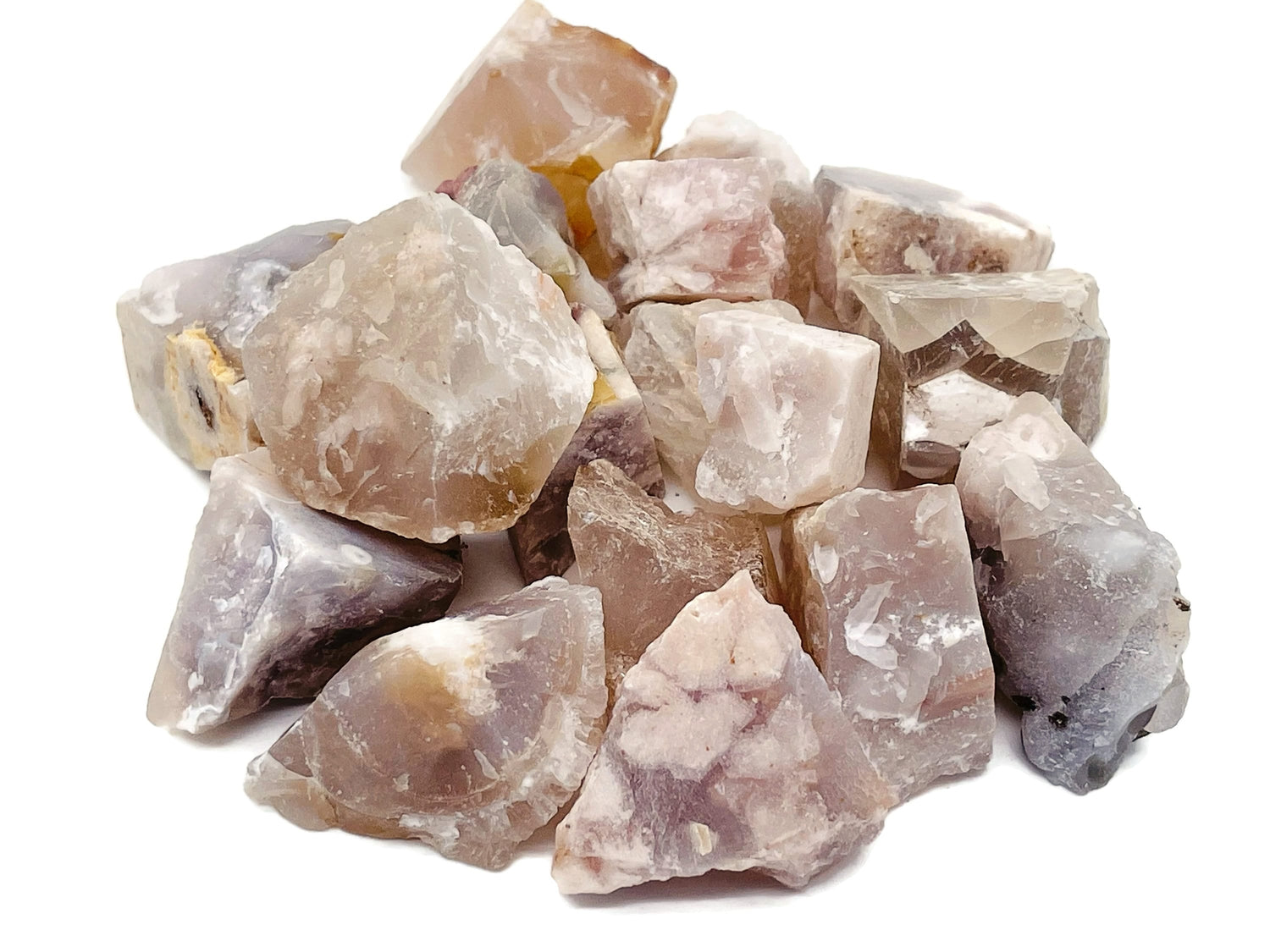 Raw Flower Agate Gemstone - Cherry Blossom - RA1051