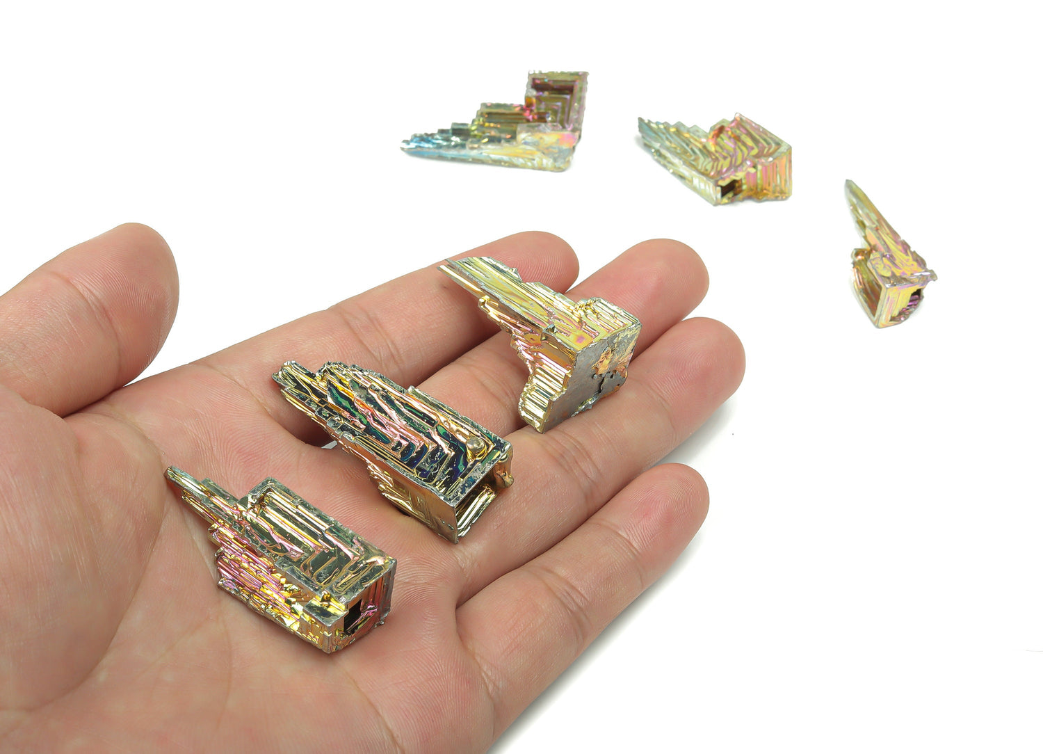 Cristal de bismuth ?€? Minerai de bismuth arc-en-ciel brut - Pierre de guérison - Cristal de méditation ?€? RA1103