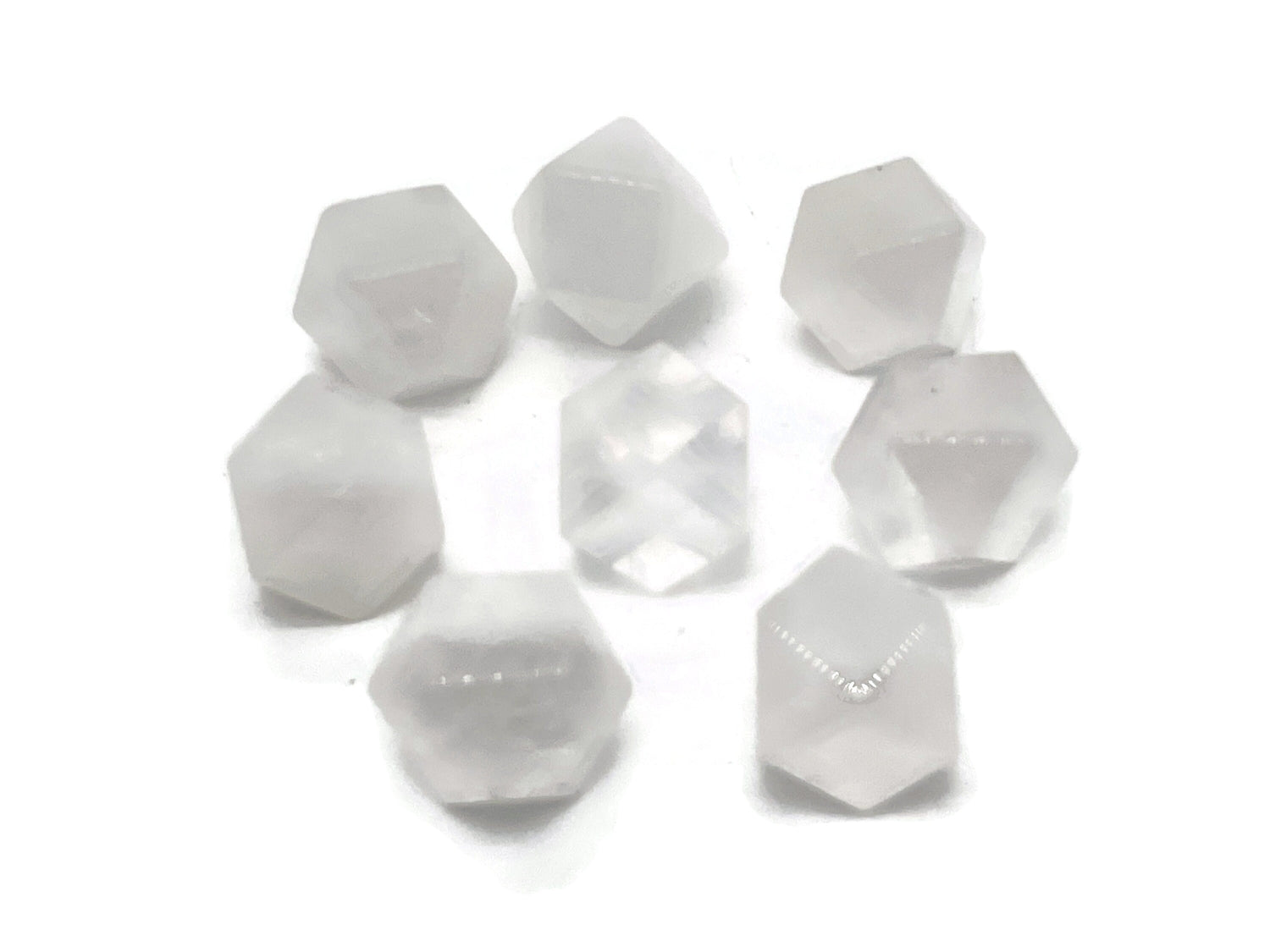 Clear Quartz Polyhedron Carved Gemstone - 20mm - PL1006